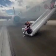American Airlines flight engulfed in ‘a lot of smoke, fire,’ causing panicked passengers to flee via emergency slide, harrowing video shows